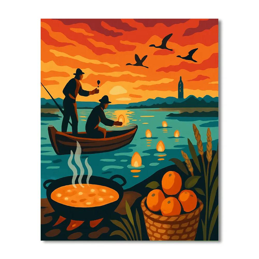 Salt Flat Lanterns Over Spain Winds Number painting