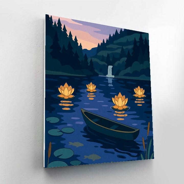 Clockwork Lanterns Over The Lake Paint by numbers art