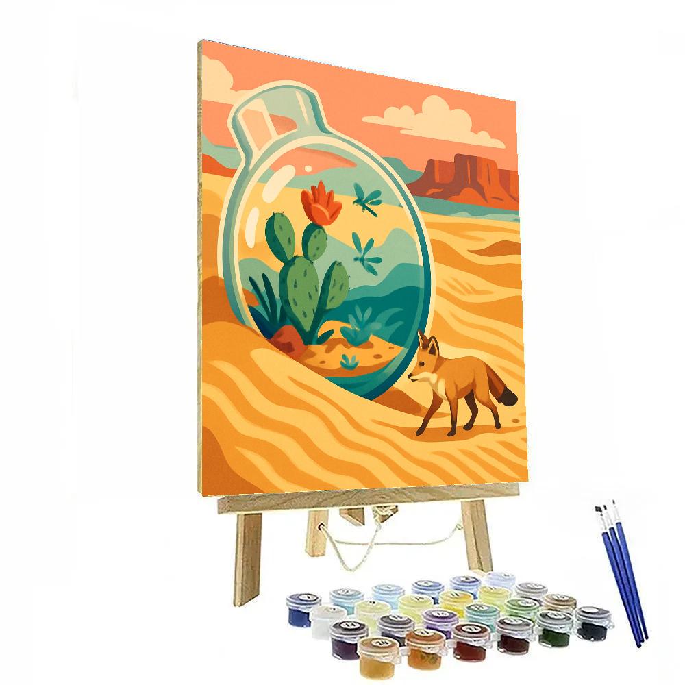 Glasshouse Mirage In The Desert paint by numbers