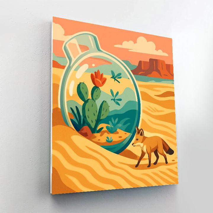 Glasshouse Mirage In The Desert paint by numbers