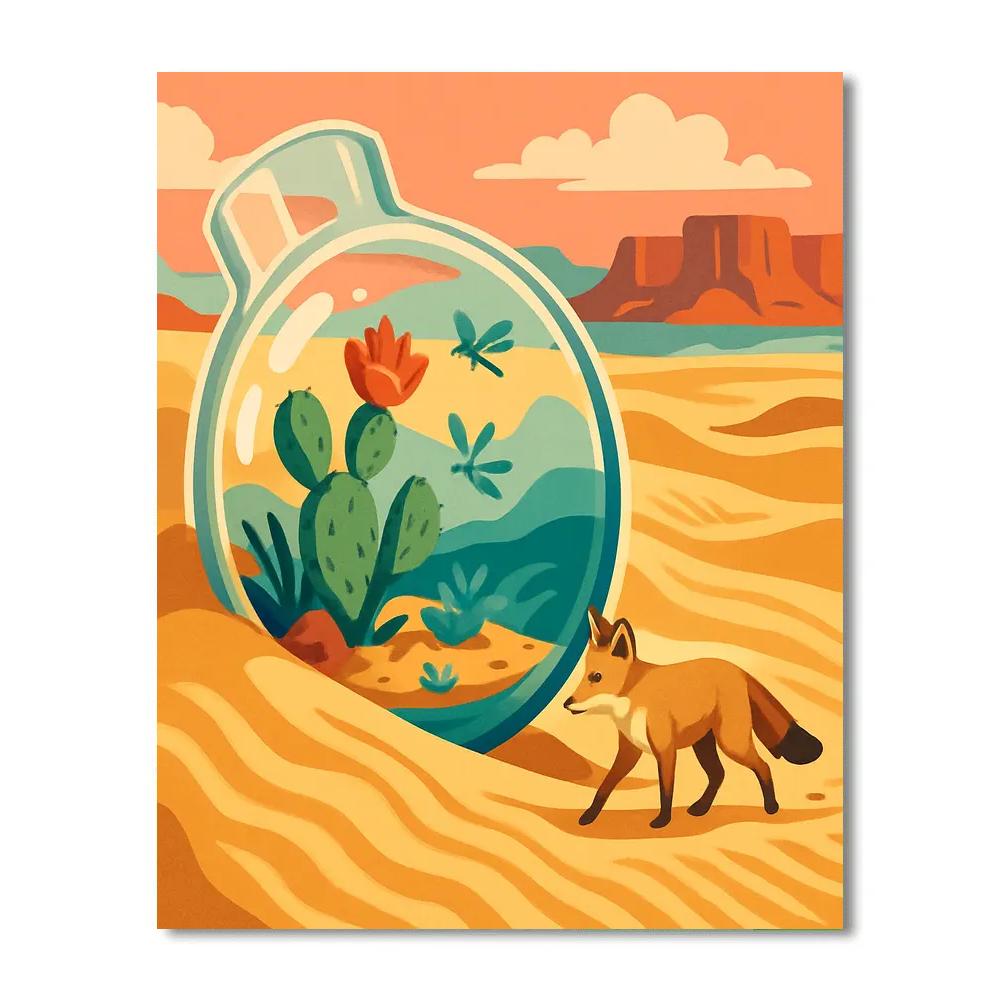 Glasshouse Mirage In The Desert paint by numbers