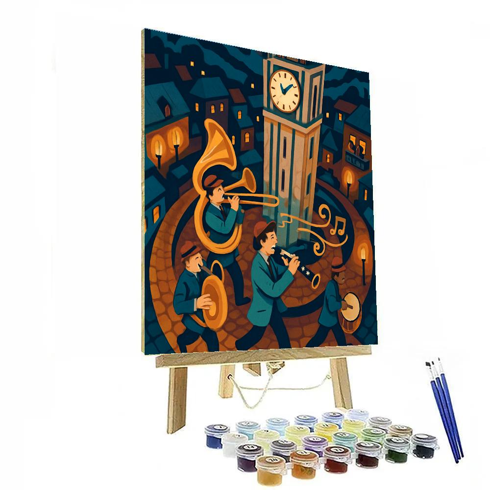 Midnight Clocktower Jazz Promenade Paint by numbers kits