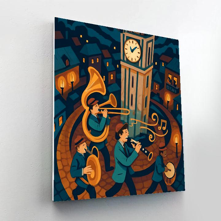 Midnight Clocktower Jazz Promenade Paint by numbers kits