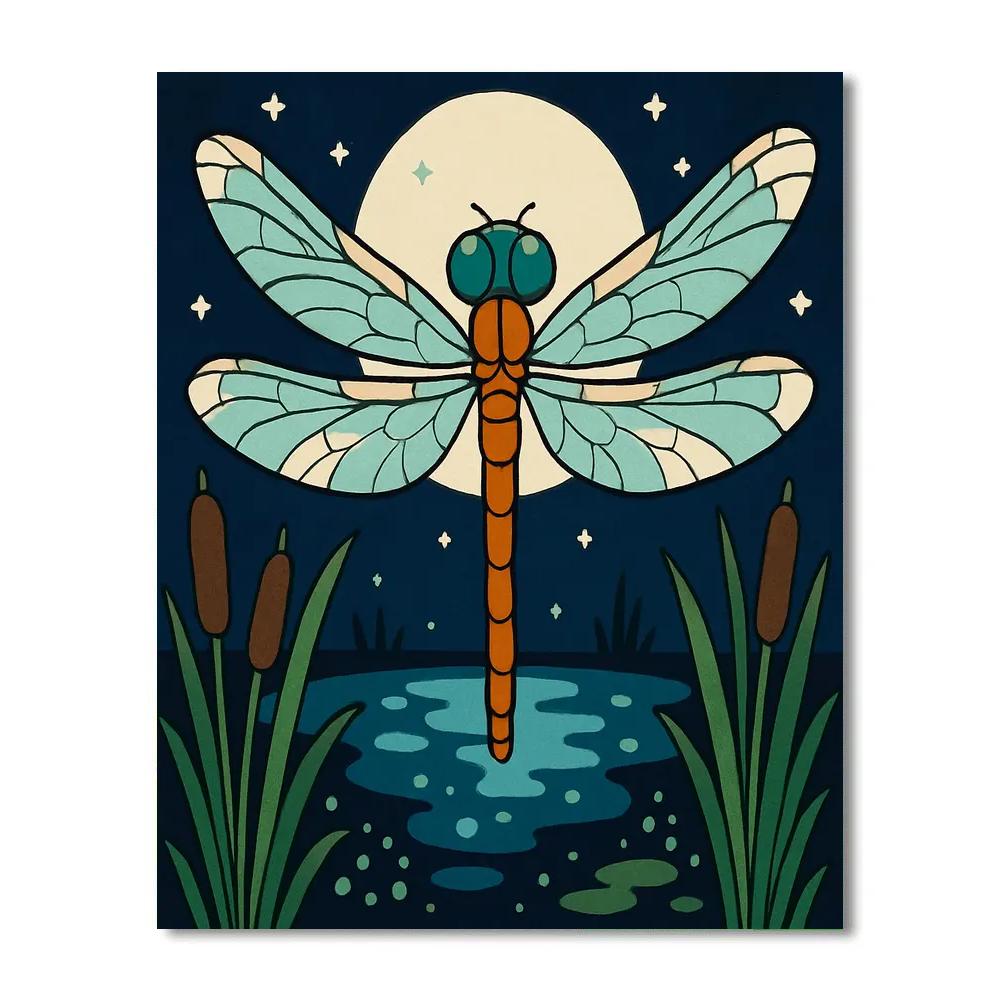 Marsh Lantern Dragonfly Paint by numbers kits
