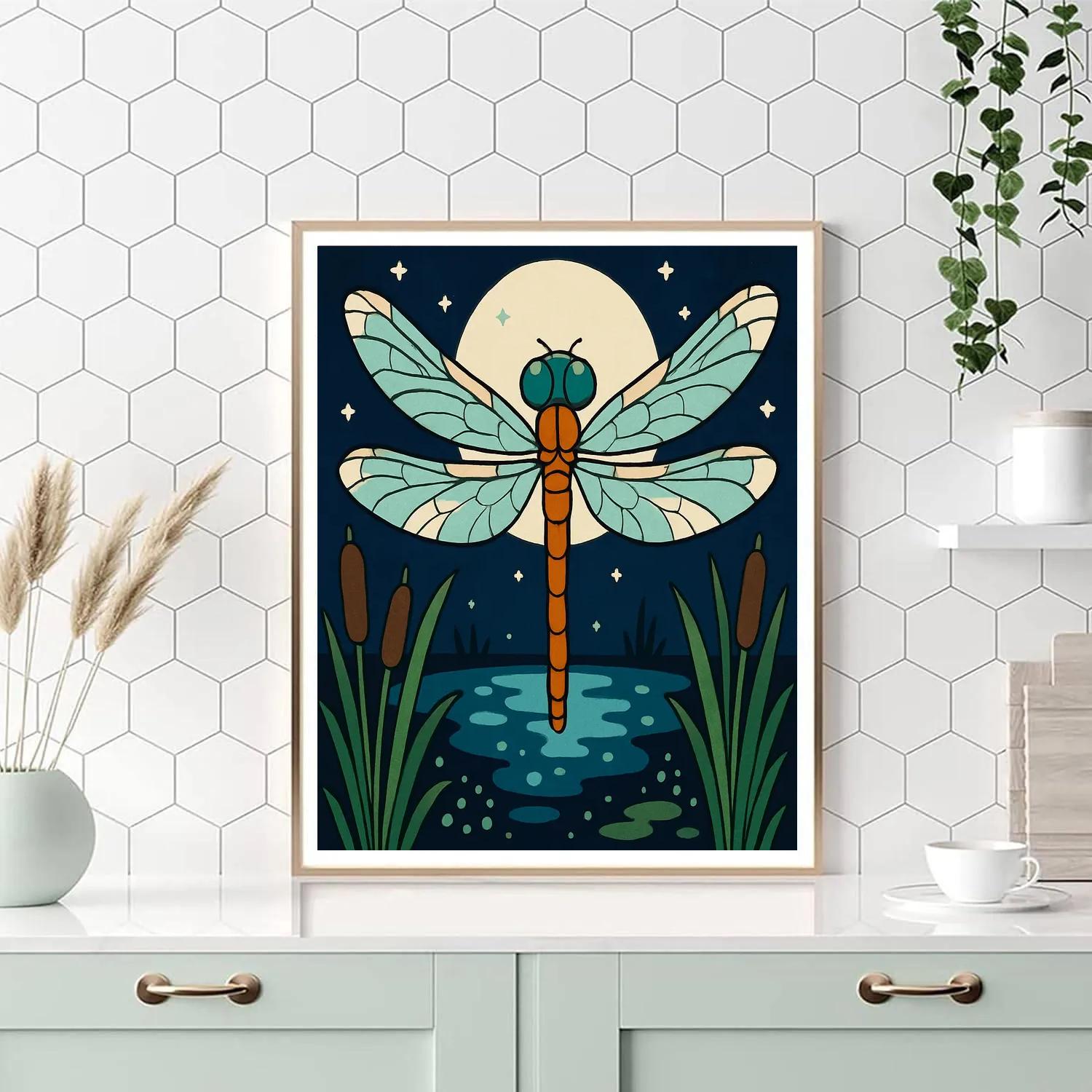 Marsh Lantern Dragonfly Paint by numbers kits
