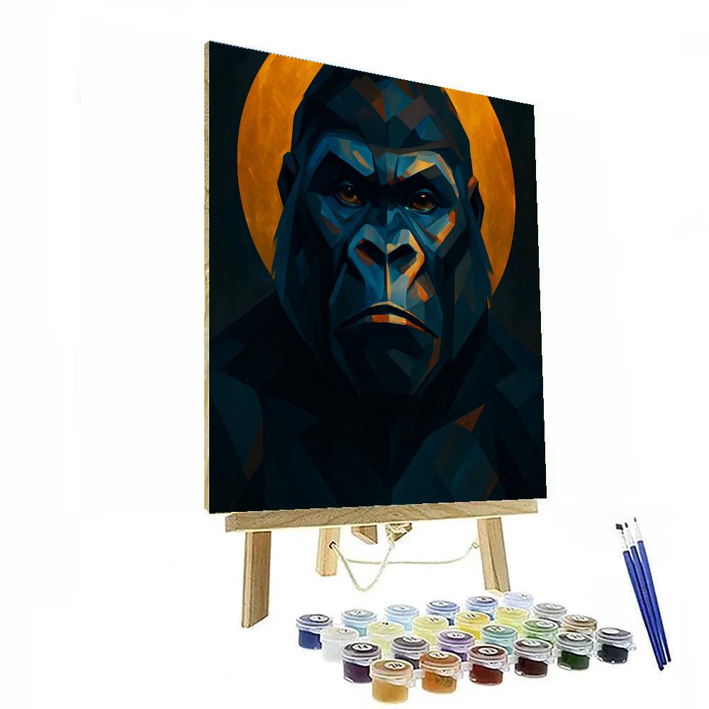 Obsidian Halo Gorilla Monarch paint by numbers
