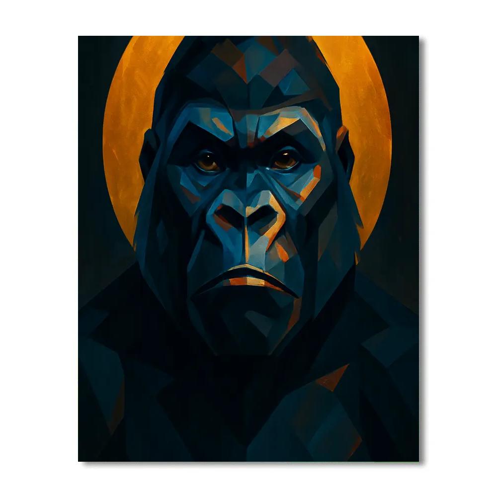 Obsidian Halo Gorilla Monarch paint by numbers