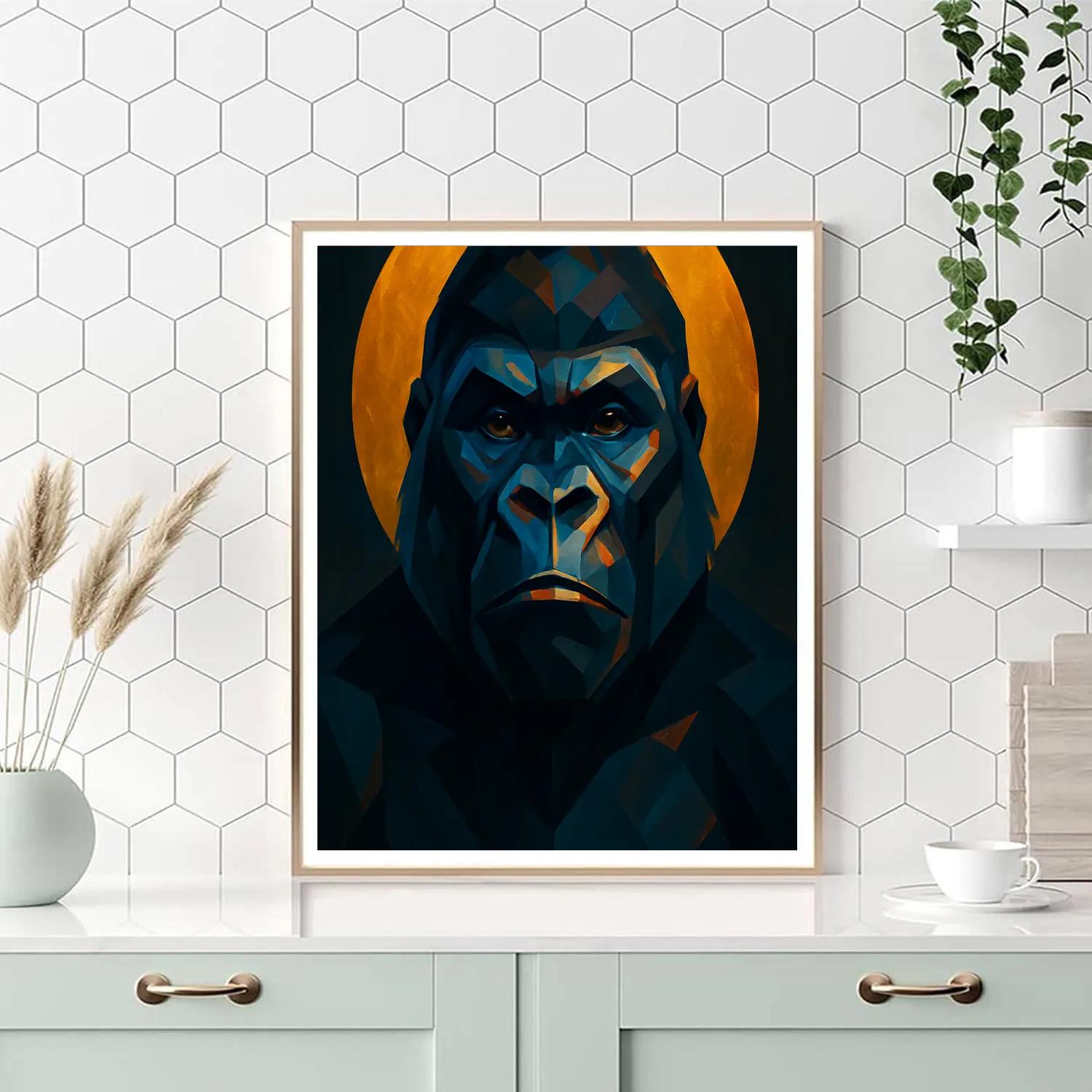 Obsidian Halo Gorilla Monarch paint by numbers