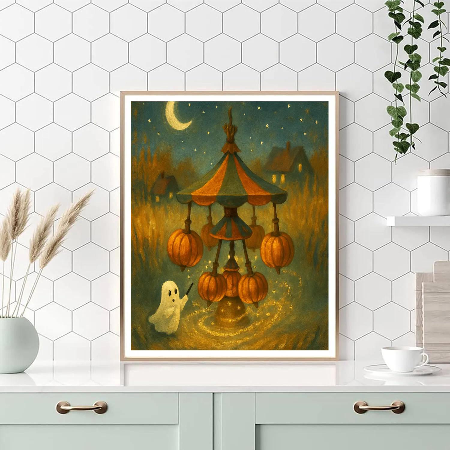 Ghostlight Carousel In The Autumn Meadow DIY paint by numbers
