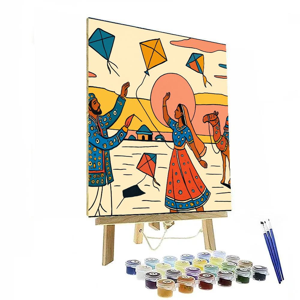Rann Kite Carnival India paint by numbers