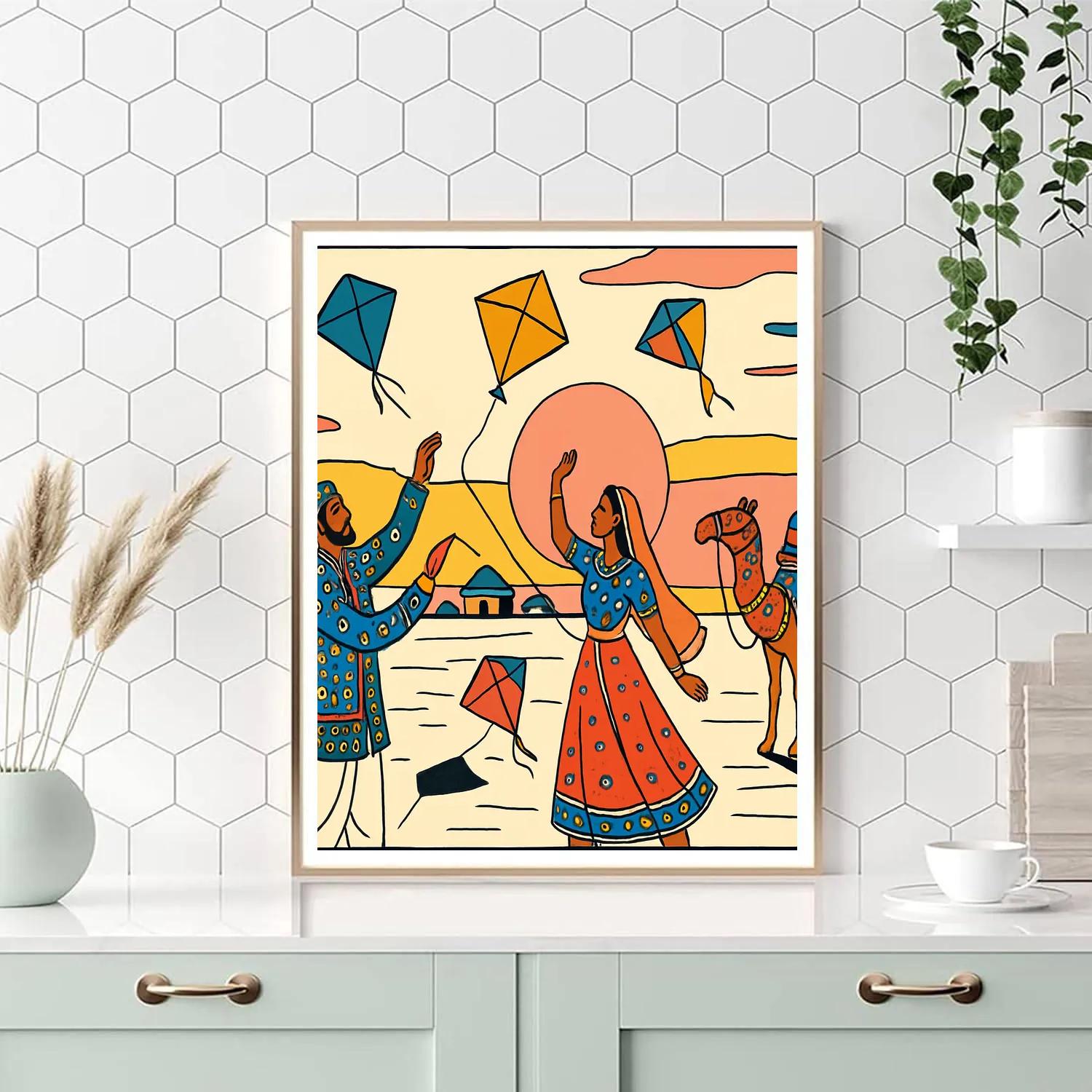 Rann Kite Carnival India paint by numbers