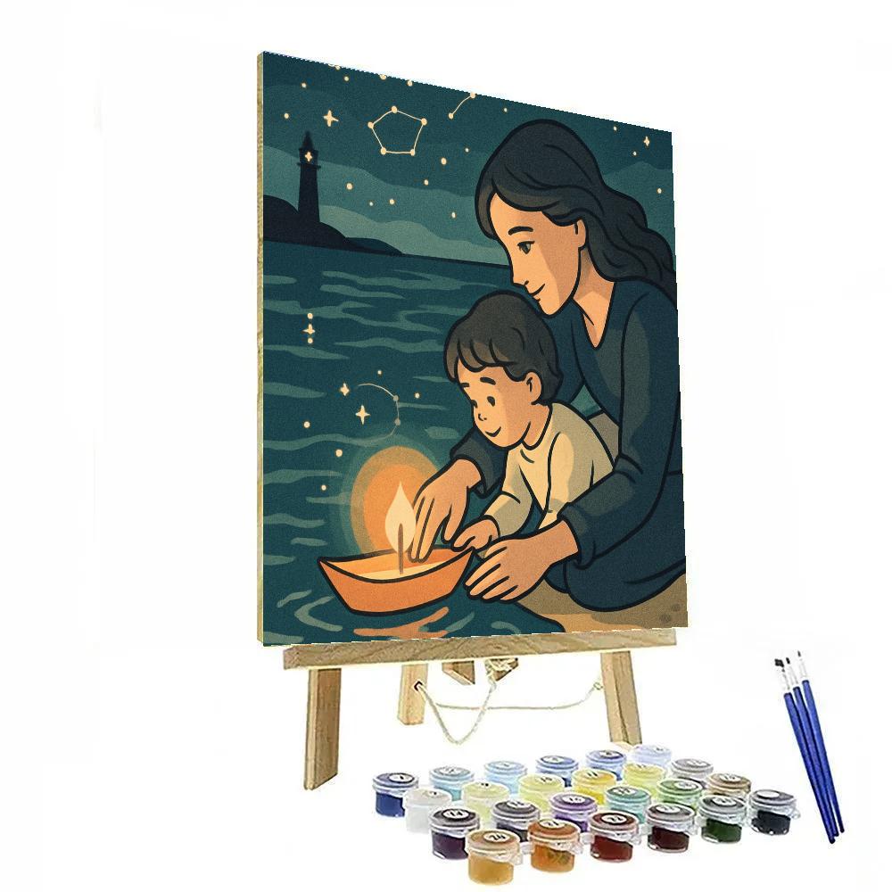 Mother Crafted Lantern Harbor Painting by numbers kit