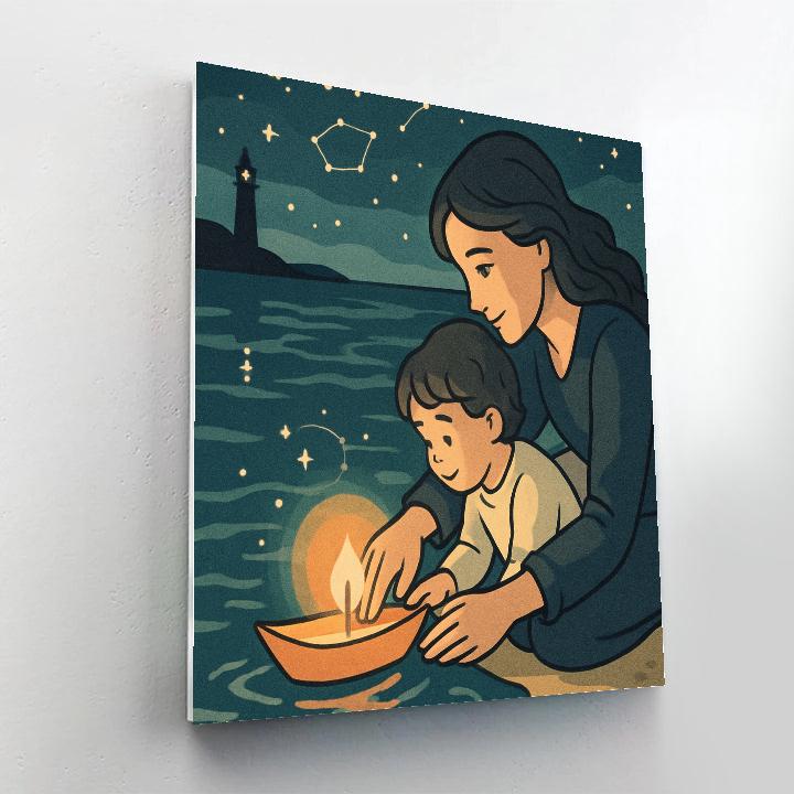 Mother Crafted Lantern Harbor Painting by numbers kit