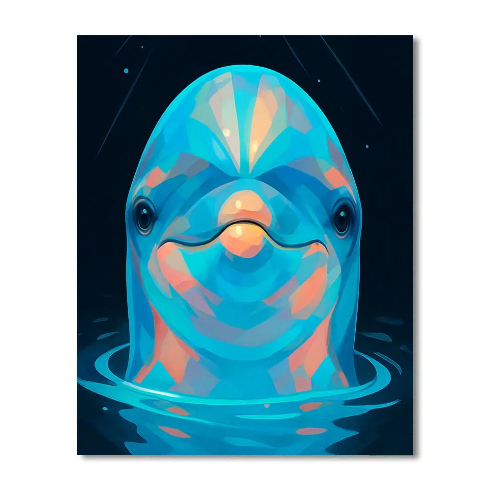 Tidal Prism Dolphin Burst paint by number