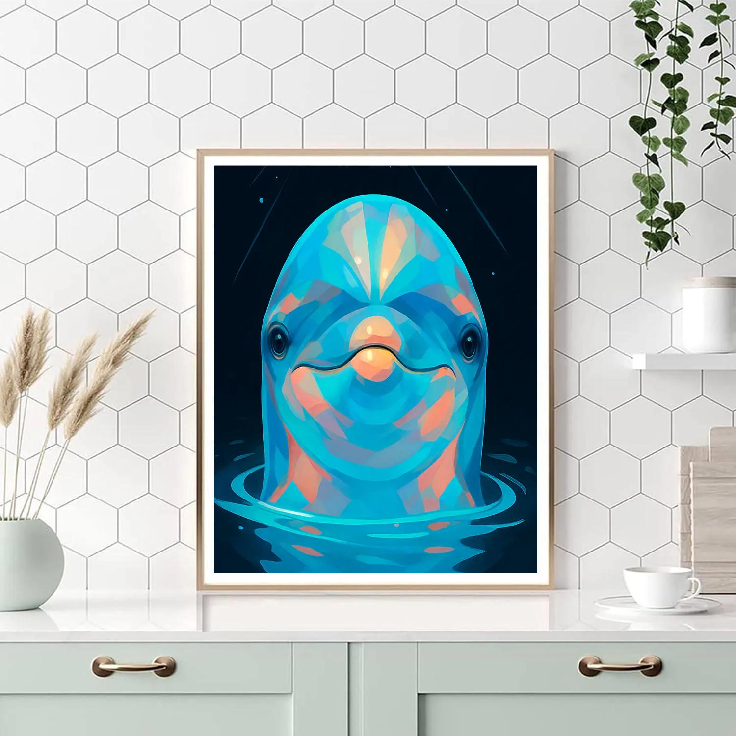 Tidal Prism Dolphin Burst paint by number