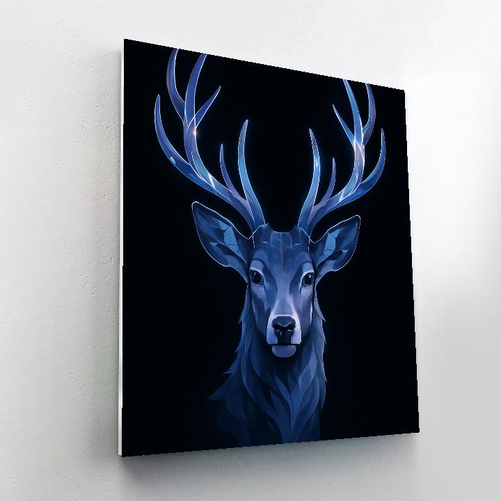 Lunar Glass Stag Radiance Numbered painting kits