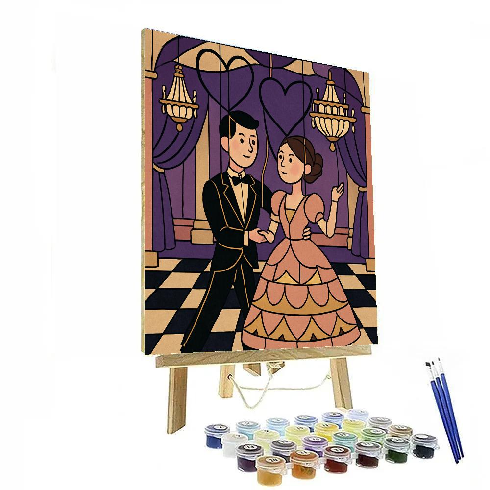 Marionette Valentines Day Ballroom Waltz Painting by numbers kit