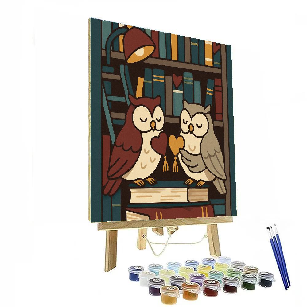 Library Valentines Day Bookmark Exchange Painting by numbers kit