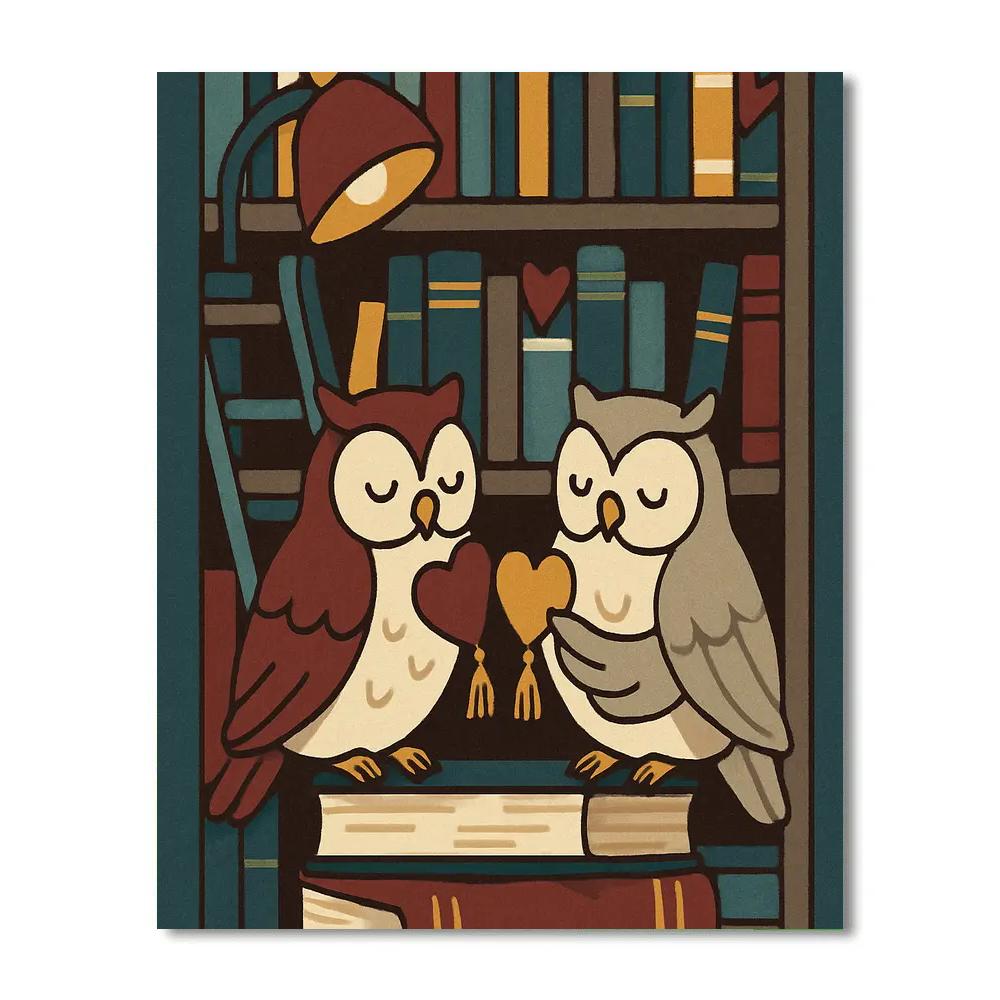 Library Valentines Day Bookmark Exchange Painting by numbers kit