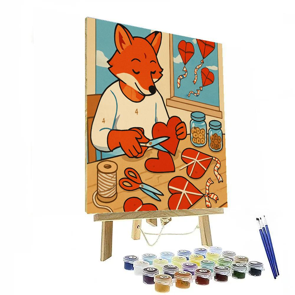 Valentines Day Workshop Of Heart Kites Paint by numbers art