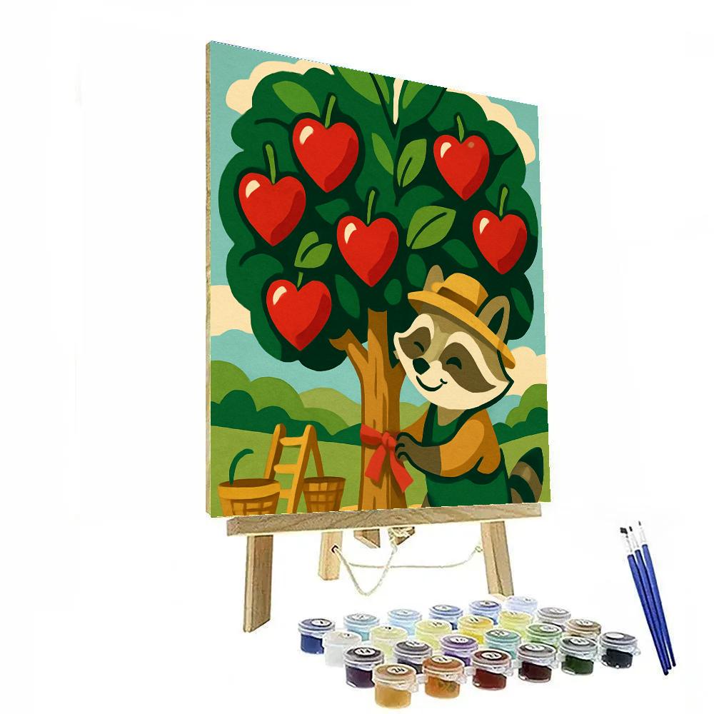 Valentines Day Orchard Of Candy Apples paint by numbers
