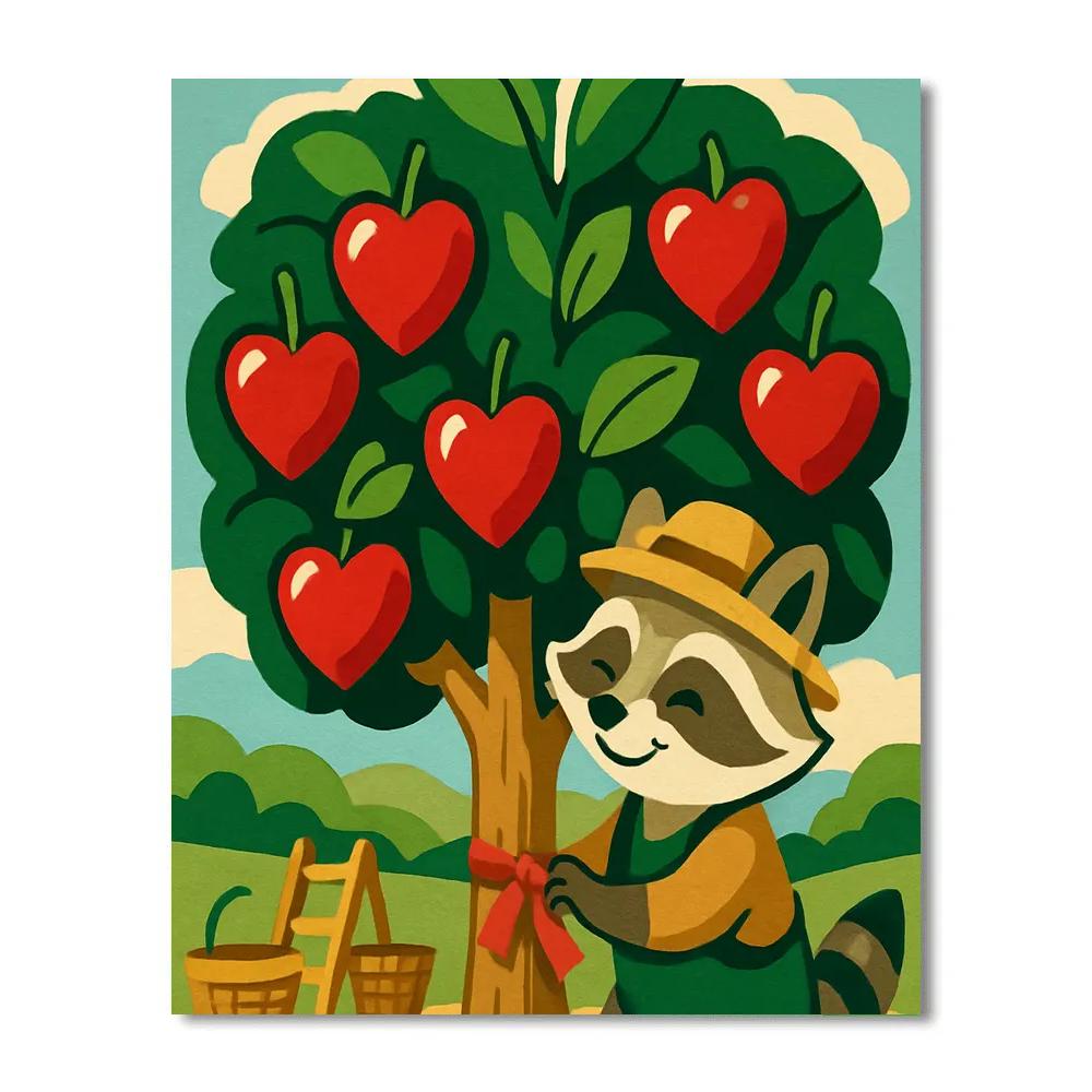 Valentines Day Orchard Of Candy Apples paint by numbers