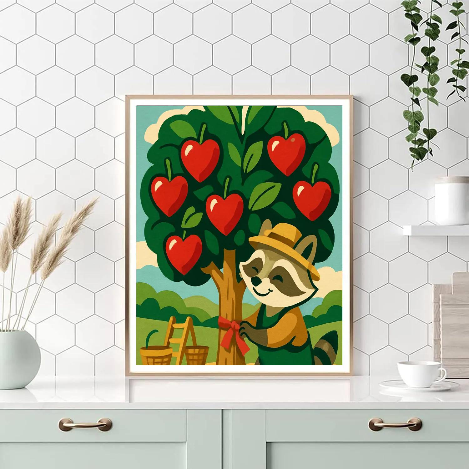 Valentines Day Orchard Of Candy Apples paint by numbers