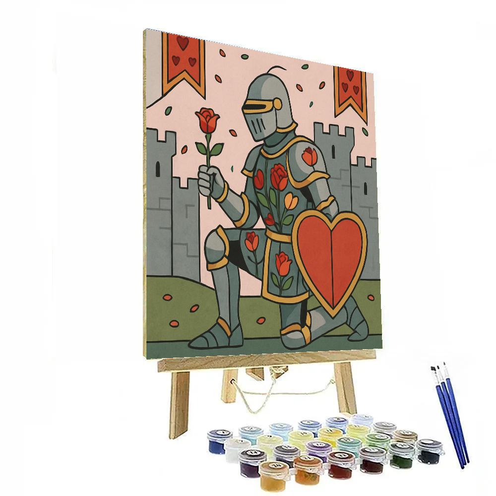 Valentines Day Floral Armor Parade Painting by numbers kit