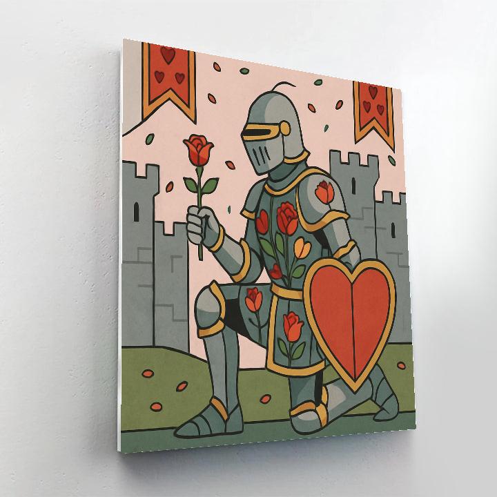 Valentines Day Floral Armor Parade Painting by numbers kit