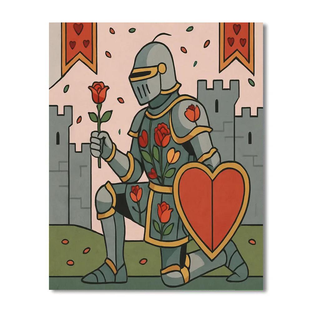 Valentines Day Floral Armor Parade Painting by numbers kit