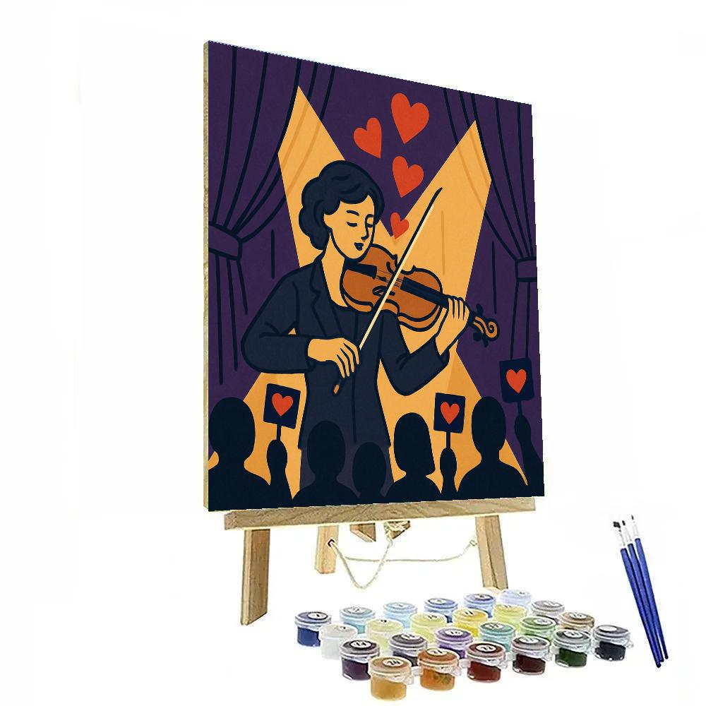 Concert Valentines Day Violin Serenade paint by number