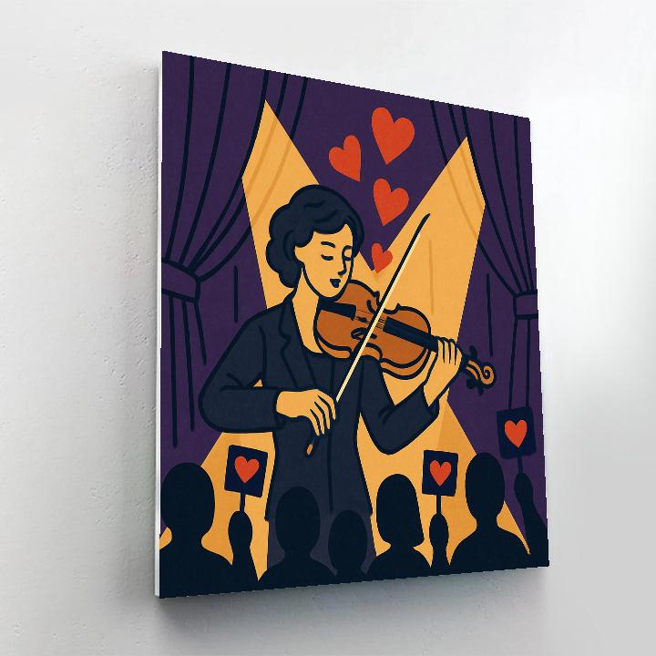 Concert Valentines Day Violin Serenade paint by number