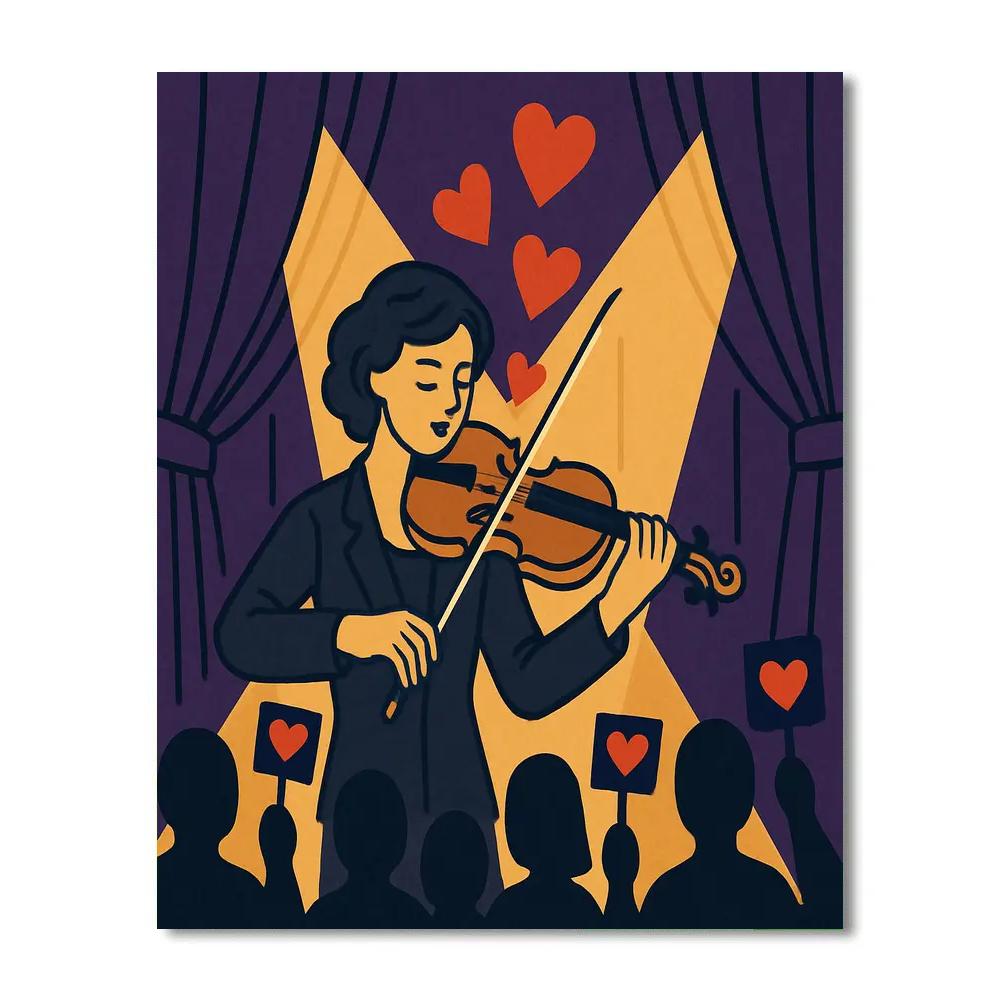 Concert Valentines Day Violin Serenade paint by number