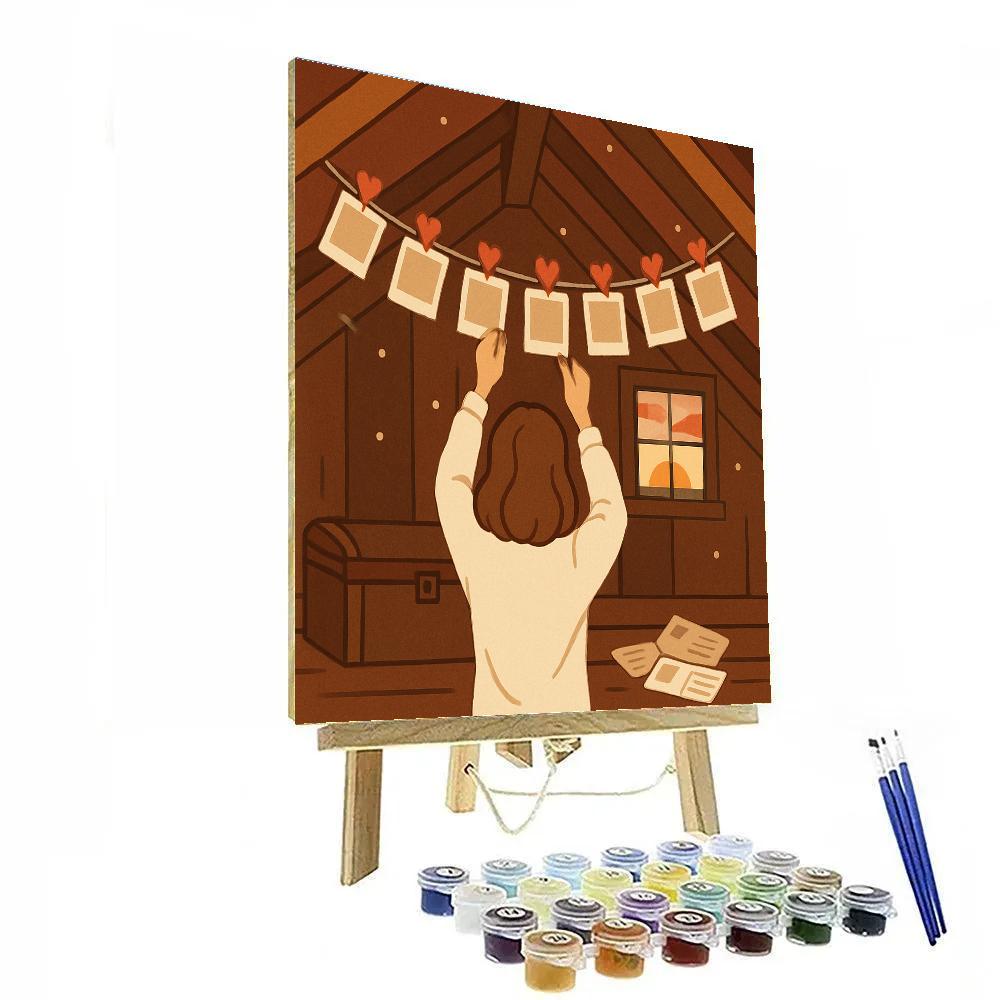 Valentines Day Attic Of Memory Polaroids paint by color