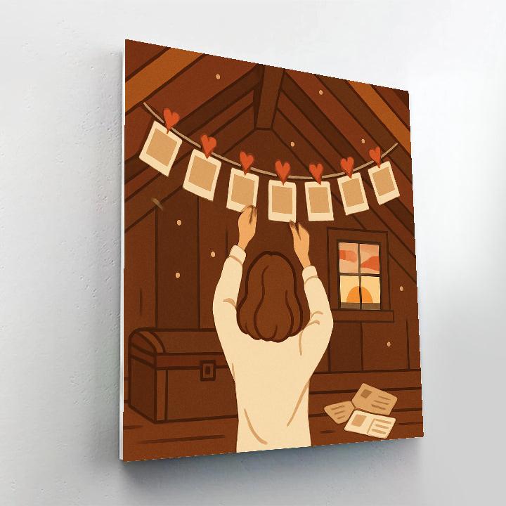 Valentines Day Attic Of Memory Polaroids paint by color