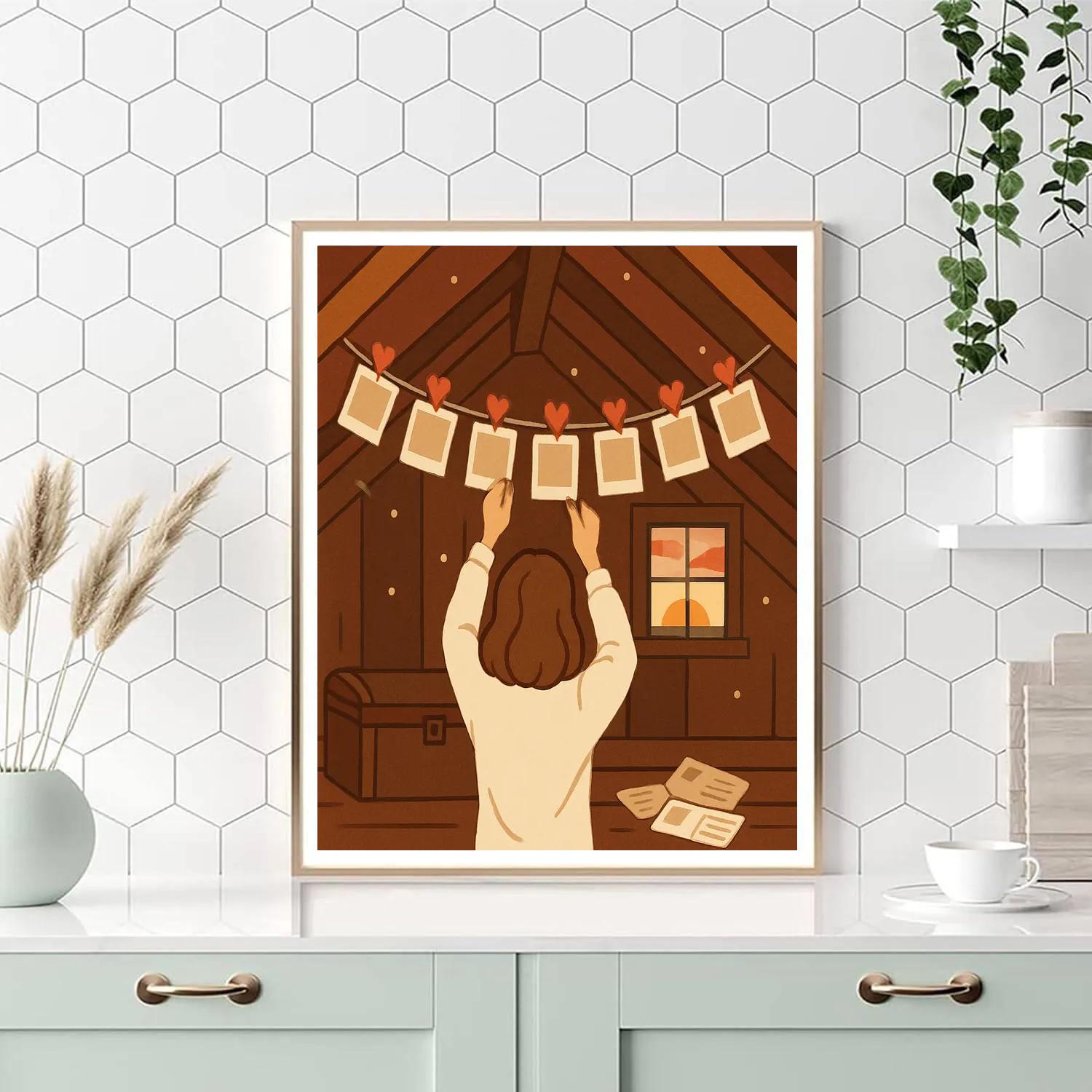 Valentines Day Attic Of Memory Polaroids paint by color