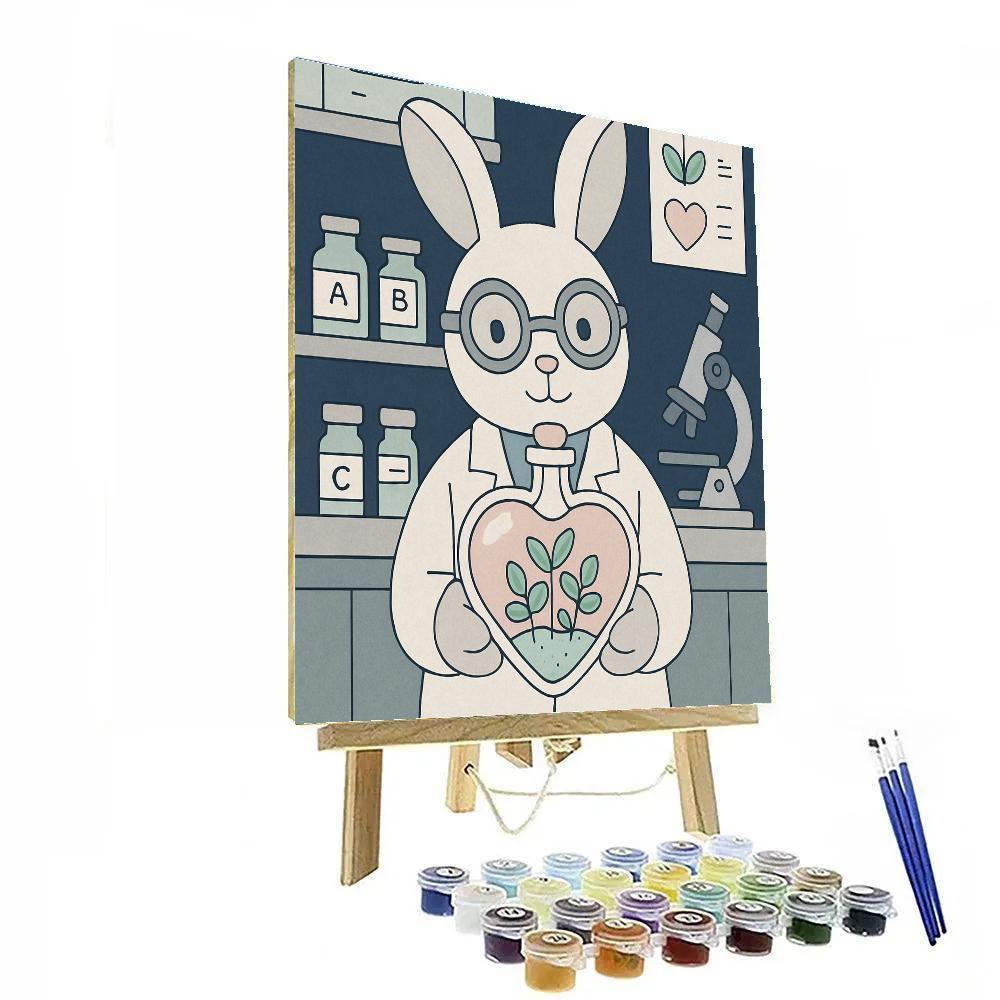 Valentines Day Botanical Lab Heart Terrarium paint by color