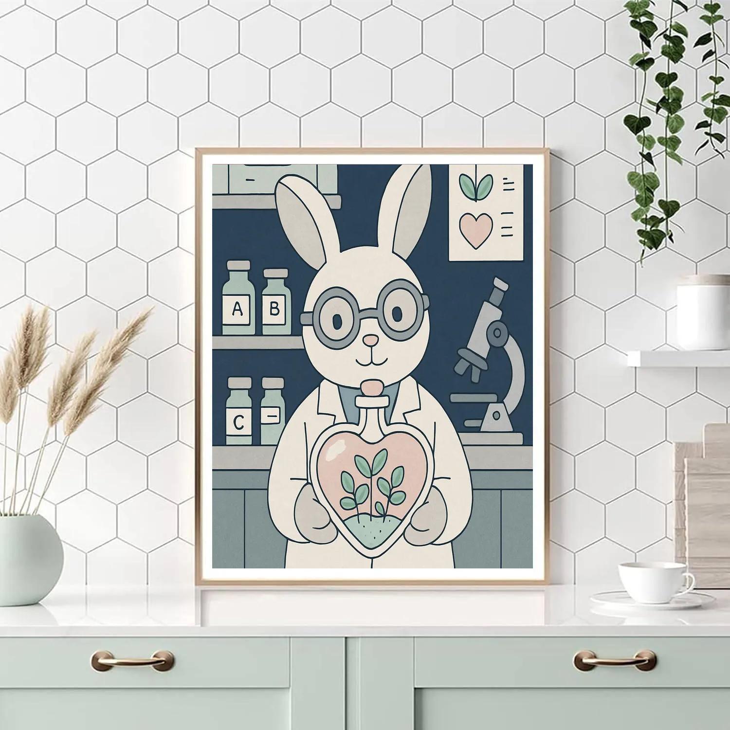 Valentines Day Botanical Lab Heart Terrarium paint by color