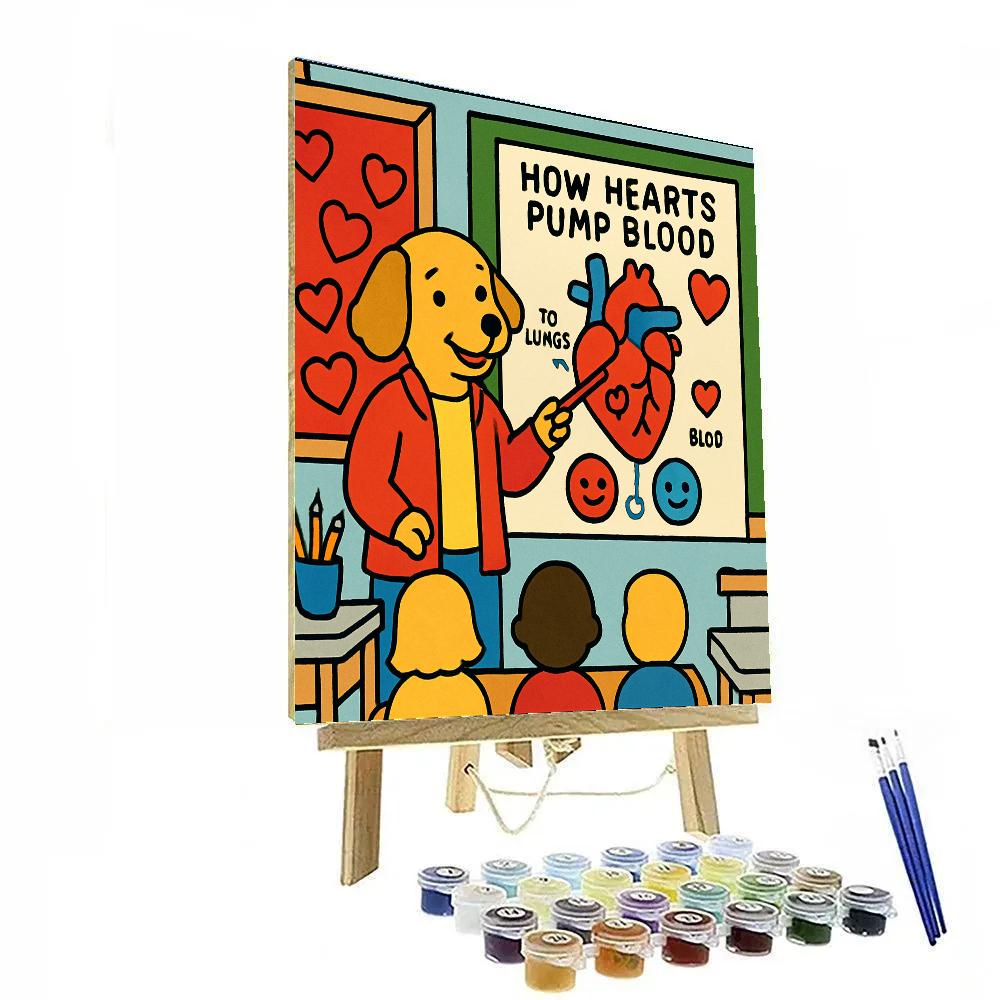 Valentines Day Classroom Heart Science Poster painting number kit