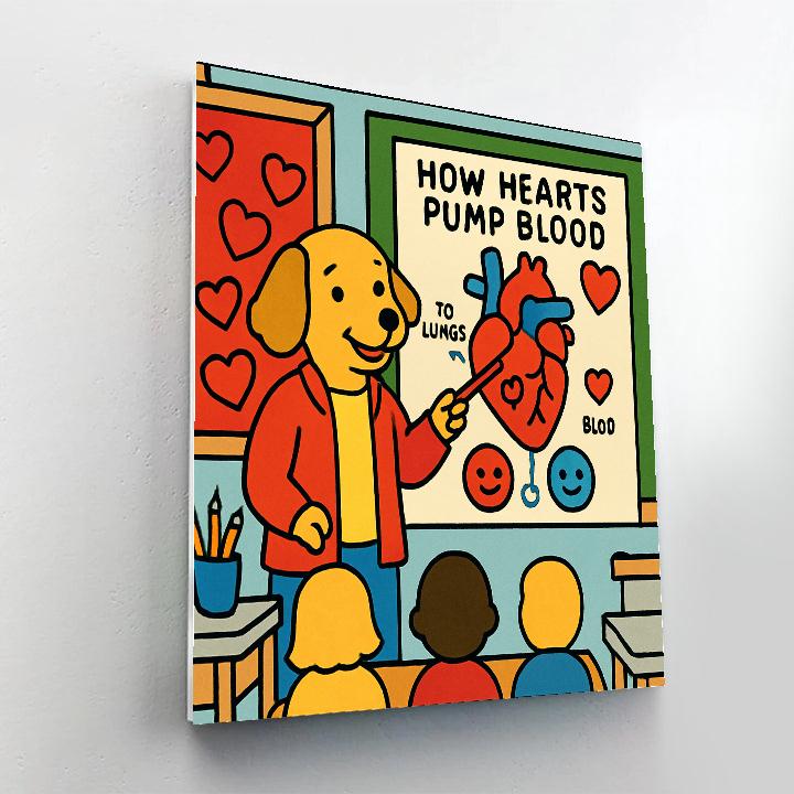 Valentines Day Classroom Heart Science Poster painting number kit