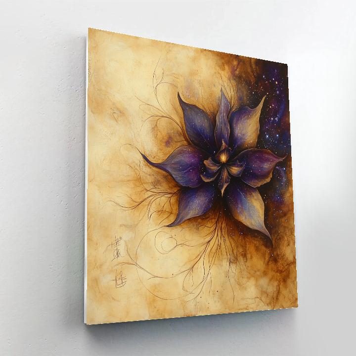 Leonardo Da Vinci Inspired Nebula Garden Of Orchids Paint by numbers kits