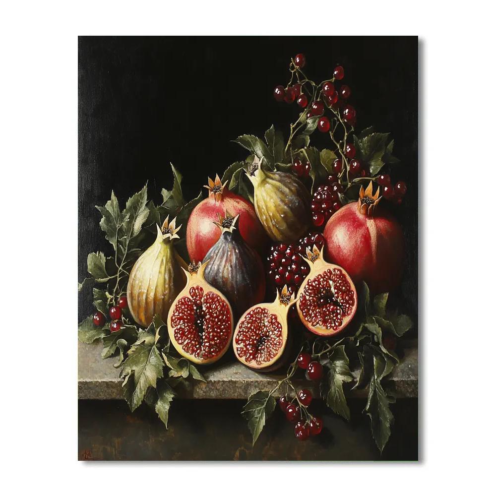 Caravaggio Inspired Tenebrist Eclipse Orchard paint by color