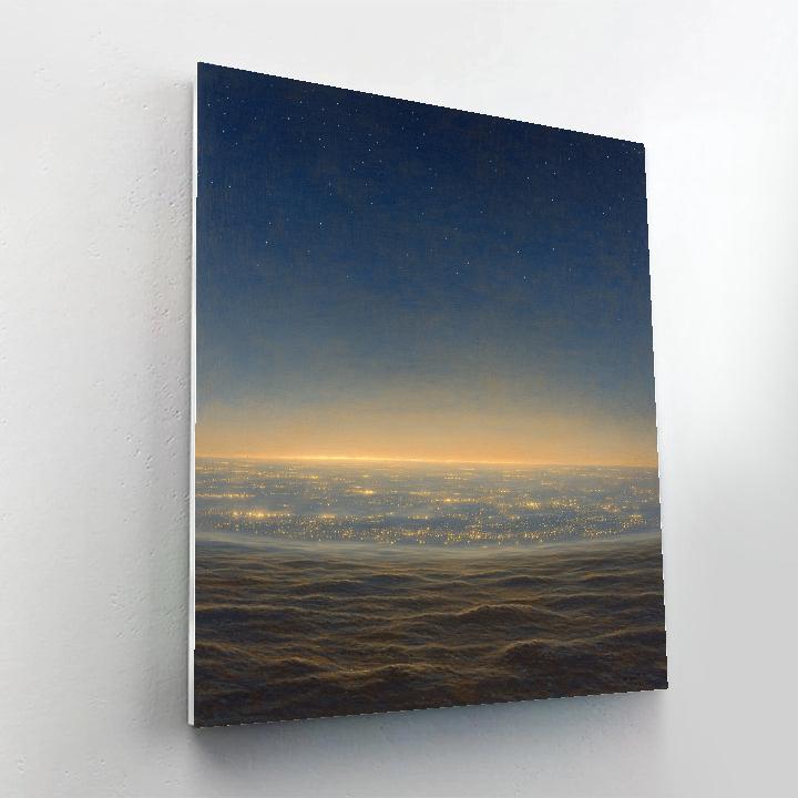 Michelangelo Inspired Citylights Atmosphere Number painting
