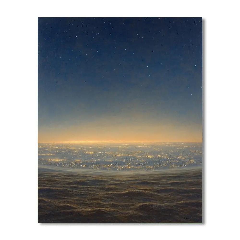 Michelangelo Inspired Citylights Atmosphere Number painting