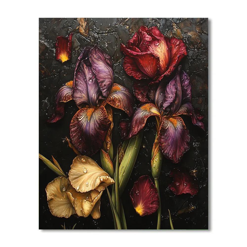 Caravaggio Inspired Nebula Wilted Bouquet DIY paint by numbers