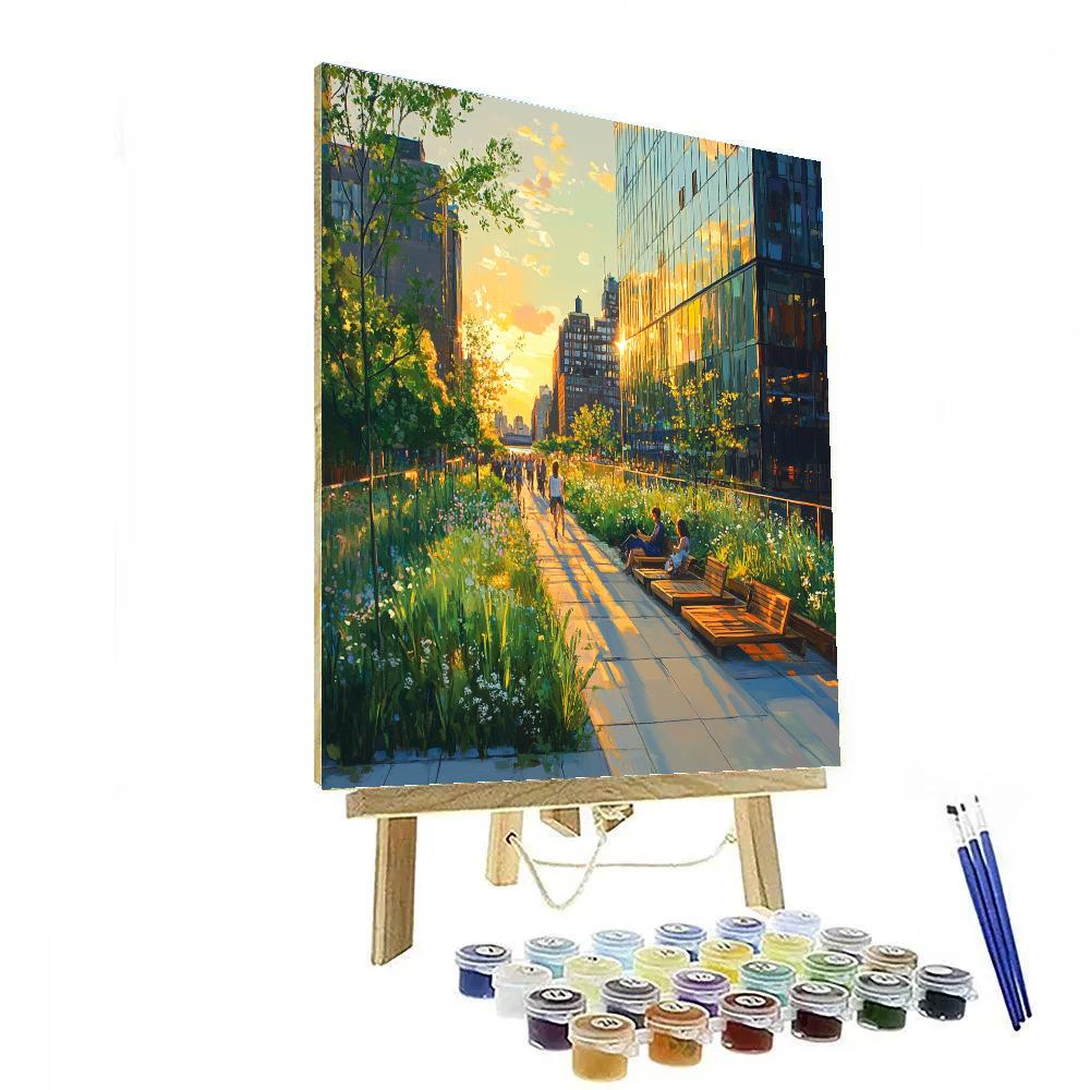 The High Line Spring Walkway New York City United States painting number kit
