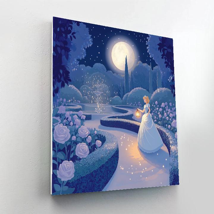 Cinderella Moonlit Garden Lantern Walk Paint by numbers kits