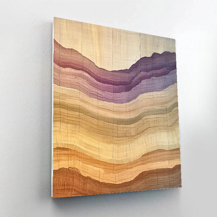 Georgia O’Keeffe Inspired Petrified Wood Canyon Strata DIY paint by numbers