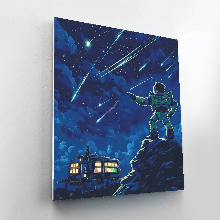 Buzz Lightyear Meteor Shower Training Day Paint by numbers art