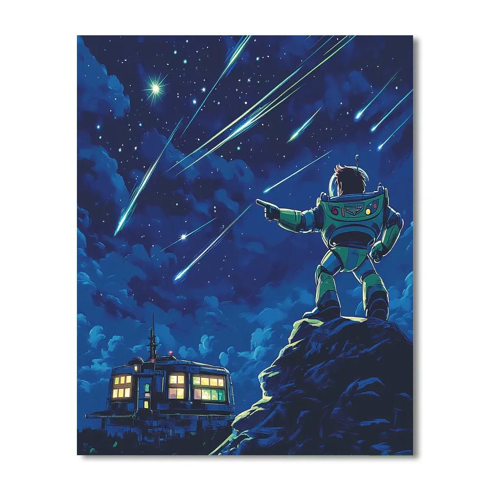 Buzz Lightyear Meteor Shower Training Day Paint by numbers art